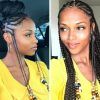 Simple Center-Part Fulani Braids With A Forehead Bead (Photo 6 of 15)