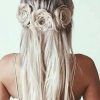 Wavy Ponytails With Flower (Photo 2 of 25)