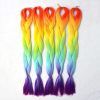 Multicolored Extension Braid Hairstyles (Photo 24 of 25)