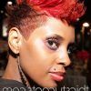 Vibrant Red Mohawk Updo Hairstyles (Photo 4 of 25)