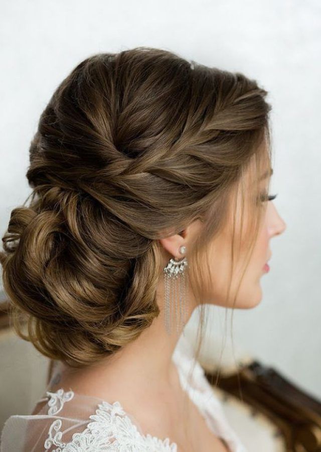 2024 Best of Low Twisted Bun Wedding Hairstyles for Long Hair