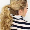 Curly Half-Updo With Ponytail Braids (Photo 13 of 25)