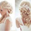 Curly Wedding Updos With Flower Barrette Ties (Photo 14 of 25)