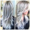 Dark Brown Hair Hairstyles With Silver Blonde Highlights (Photo 25 of 25)