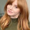Lush Curtain Bangs For Mid-Length Ginger Hair (Photo 8 of 18)