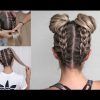 Upside Down Braids With Double Buns (Photo 7 of 15)