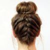 Updo With Forward Braided Bun (Photo 10 of 15)