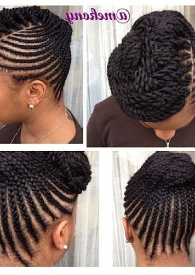 15 Best Collection of Natural Updo Cornrow Hairstyles