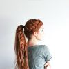 Messy Double Braid Ponytail Hairstyles (Photo 17 of 25)