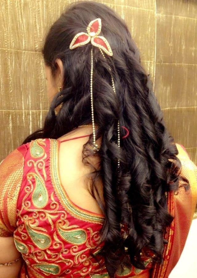 2024 Best of Indian Wedding Reception Hairstyles for Long Hair