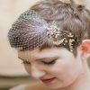 Wedding Hairstyles For Short Hair With Birdcage Veil (Photo 15 of 15)