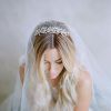 Side Curls Bridal Hairstyles With Tiara And Lace Veil (Photo 17 of 25)