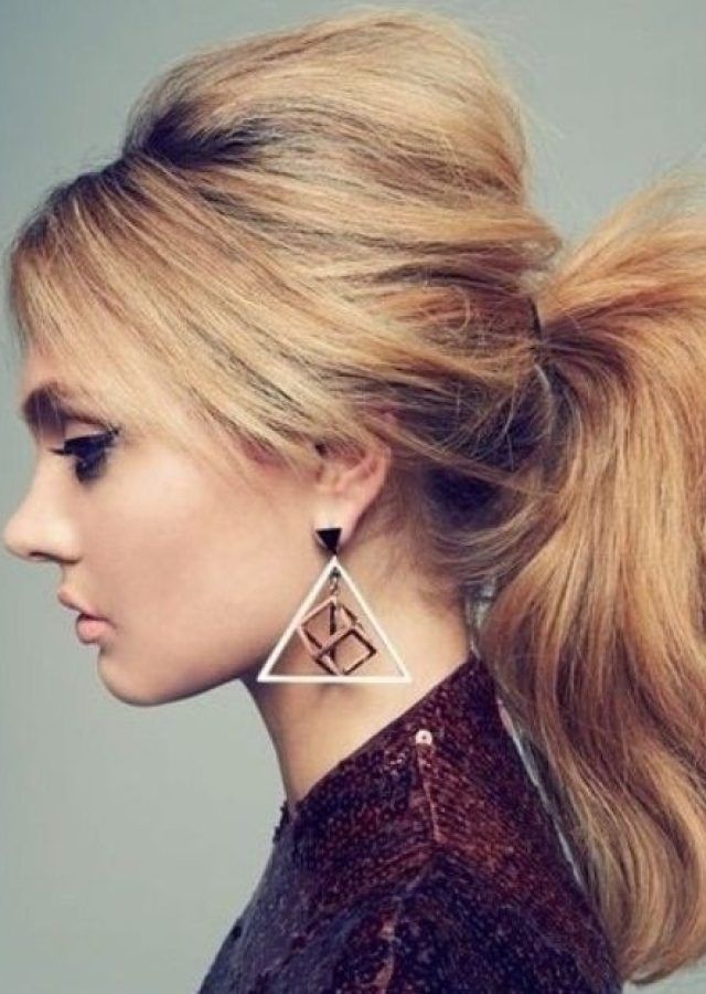 25 Ideas of Stylish Low Pony Hairstyles with Bump