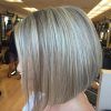 Short Razored Blonde Bob Haircuts With Gray Highlights (Photo 20 of 25)
