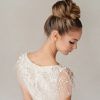 Curly Bridal Bun Hairstyles With Veil (Photo 14 of 25)