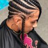 Dynamic Side-Swept Cornrows Hairstyles (Photo 6 of 15)
