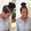 Half-Up Hairstyles With Top Knots (Photo 21 of 25)