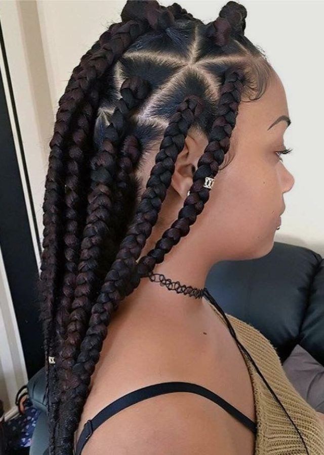 Top 15 of Triangle Box Braids Hairstyles