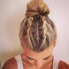 Two French Braid Hairstyles With A Sock Bun (Photo 3 of 15)