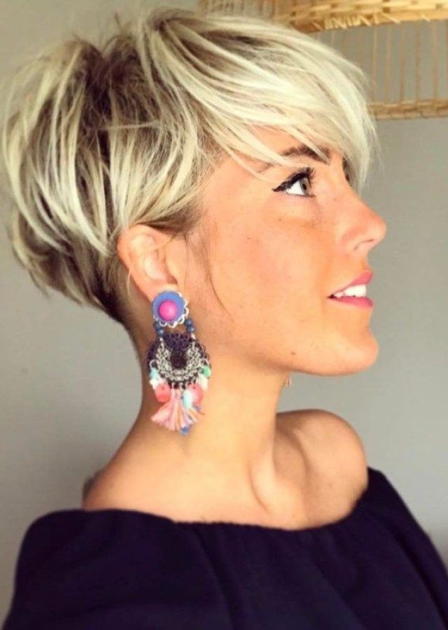 25 Best Collection of Undercut Blonde Pixie Hairstyles with Dark Roots