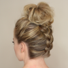 Messy Bun With French Braids (Photo 9 of 15)