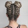 Upside Down Braids With Double Buns (Photo 6 of 15)