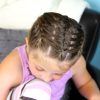 Double French Braids And Ponytails (Photo 13 of 15)