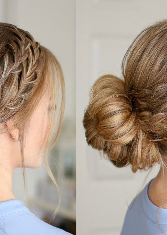 25 Inspirations Low Braided Bun with a Side Braid
