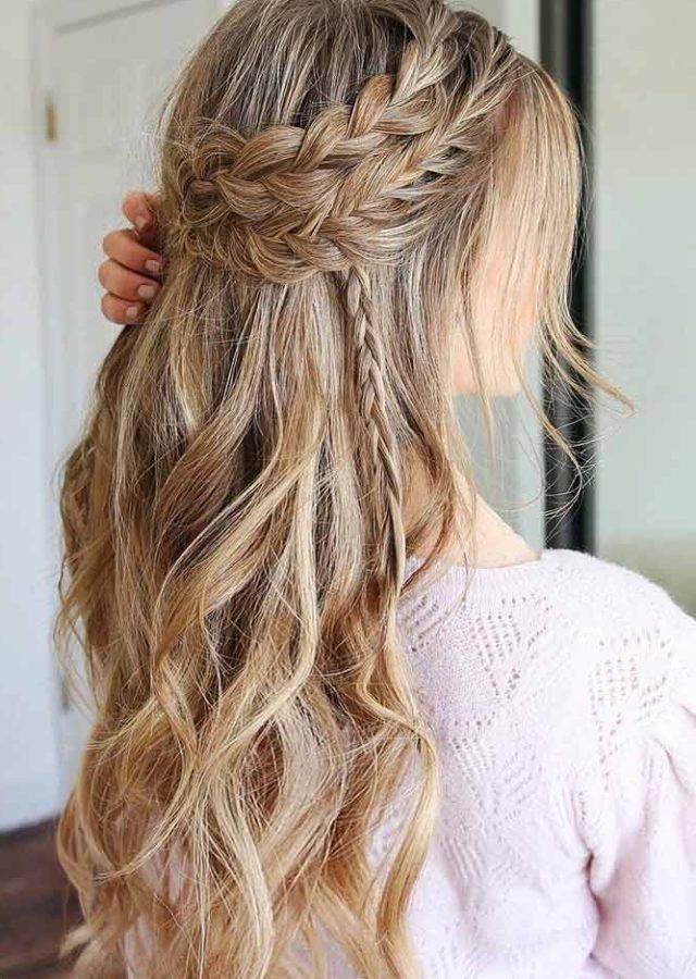 Top 25 of Headband Braid Hairstyles with Long Waves
