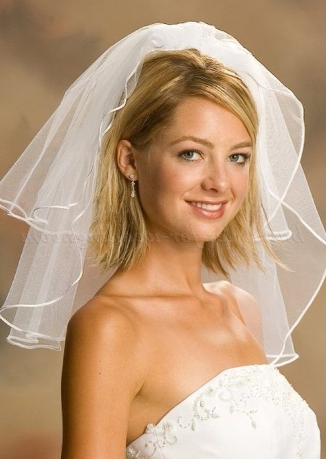 15 Best Ideas Wedding Hairstyles for Shoulder Length Hair with Veil