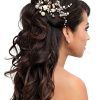 Half Up Half Down With Fringe Wedding Hairstyles (Photo 3 of 15)