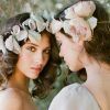 Flower Tiara With Short Wavy Hair For Brides (Photo 4 of 25)