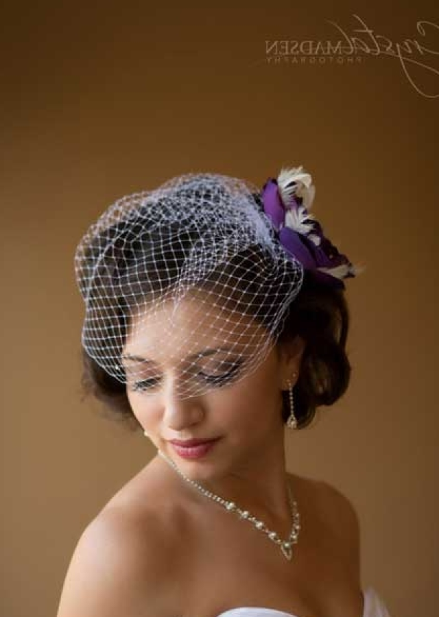 15 the Best Wedding Hairstyles for Short Hair with Birdcage Veil