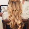 Golden Half Up Half Down Curls Bridal Hairstyles (Photo 25 of 25)