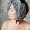 Wedding Hairstyles For Short Hair With Birdcage Veil (Photo 3 of 15)