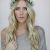 Flower Tiara With Short Wavy Hair For Brides (Photo 18 of 25)