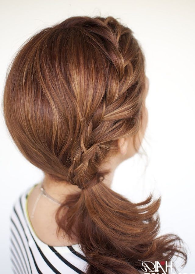 25 Collection of Messy Pony Hairstyles with Lace Braid