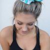Side Top-Knot Ponytail With Copper Wire Wraps (Photo 1 of 15)