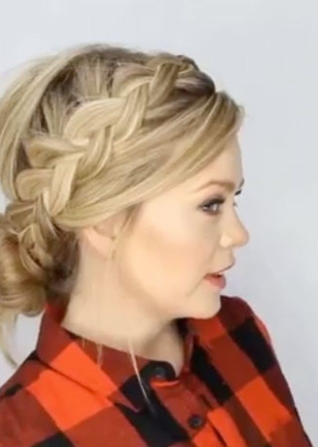 25 Collection of Messy Ponytail Hairstyles with Side Dutch Braid